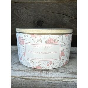 Sand + Fog Vanilla Sandalwood Hand Poured 4-Wick, 23 Oz Candle In Glass Jar